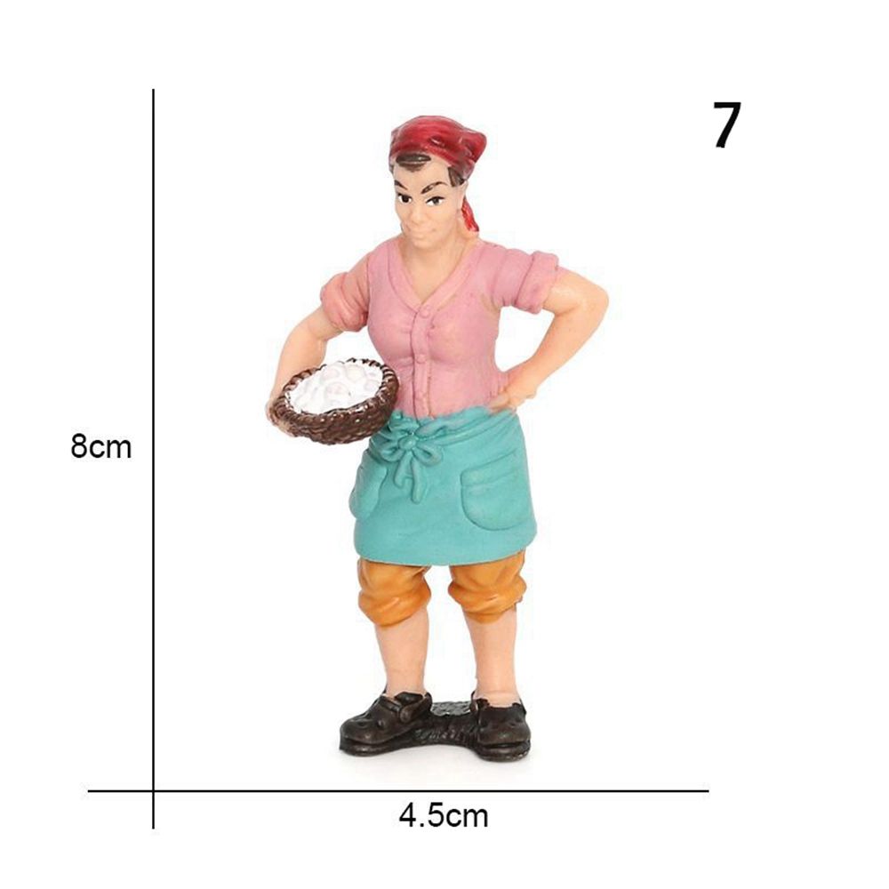 High Quality Collection  Garden Decoration Simulation Farmer Farm Staff People Figurines Model Miniature Figure