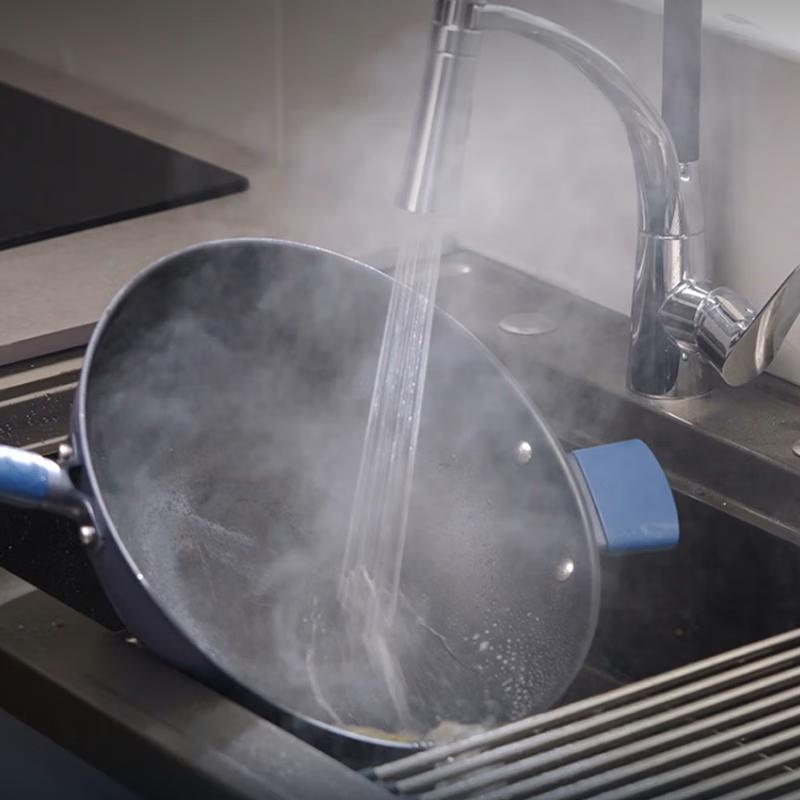 ASD CC32Z8Q 32cm Titanium Ceramic Non-Stick Wok