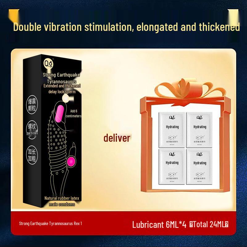 Q Point 369 Large Particle Thickened Desensitizing Condoms - Long-Lasting Delay for Men’s Safety by John Super Bird