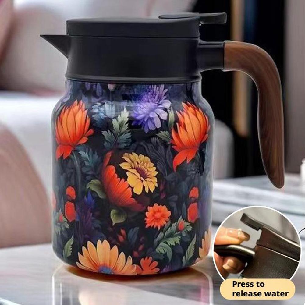 Кофейник большой емкости из стали 316 объемом 1000 мл с термическим разделением, простой, изысканный, I0A4