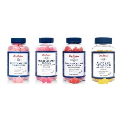 [Dr.Brian] Витаминные жевательные конфеты 100 шт. (4 вида) / Биотин, витамин С, витамин D