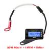 Motorcycles cylinder head temperature Voltage Time RPM  Norxi  Mini 4 in 1 LED Digital Display Quad meter for nmax with holder