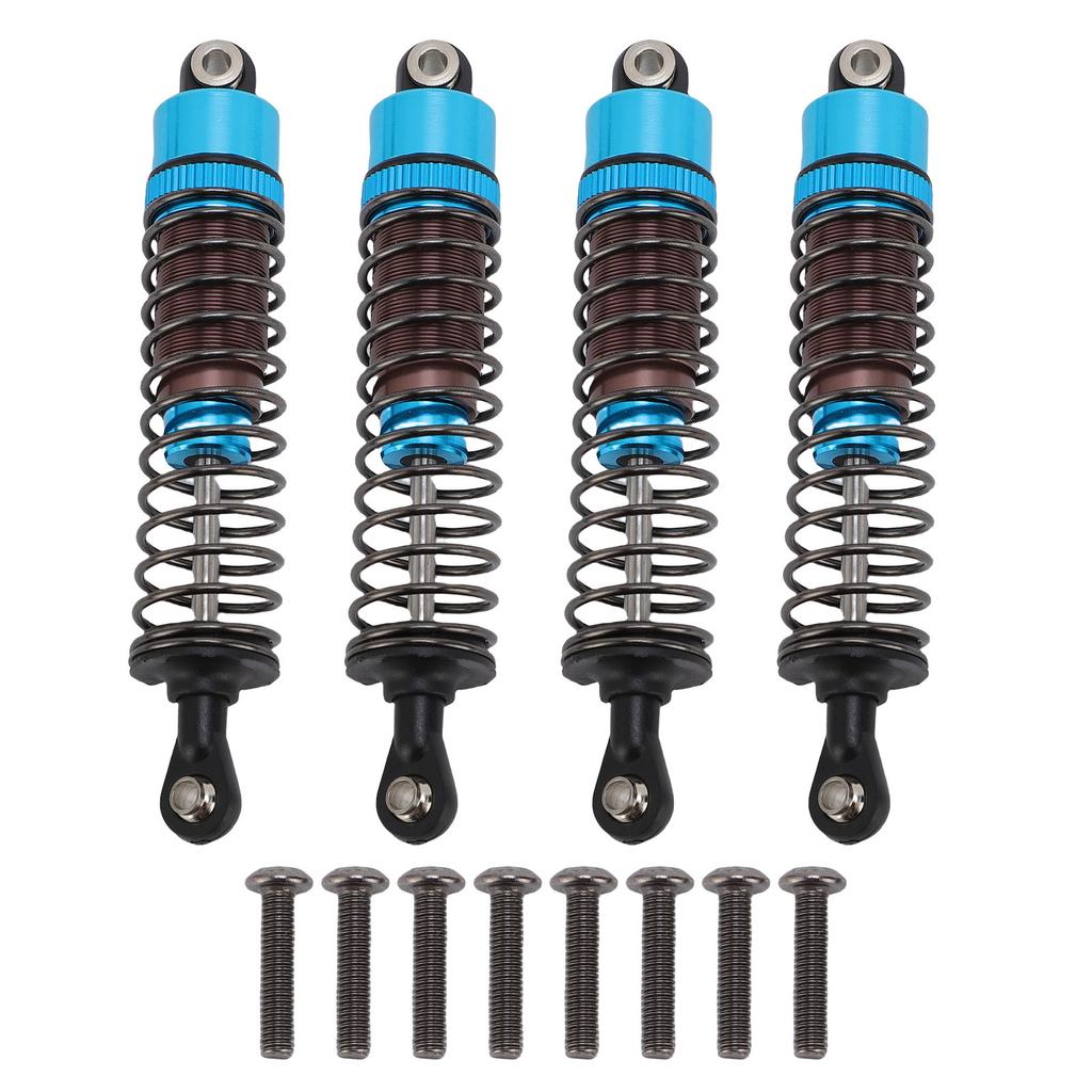 4PCS Oil Pressure Shock Absorbers Aluminum Alloy Model Vehicle Shock Damper Set for 1 10 Scale RC Car 85mm Blue