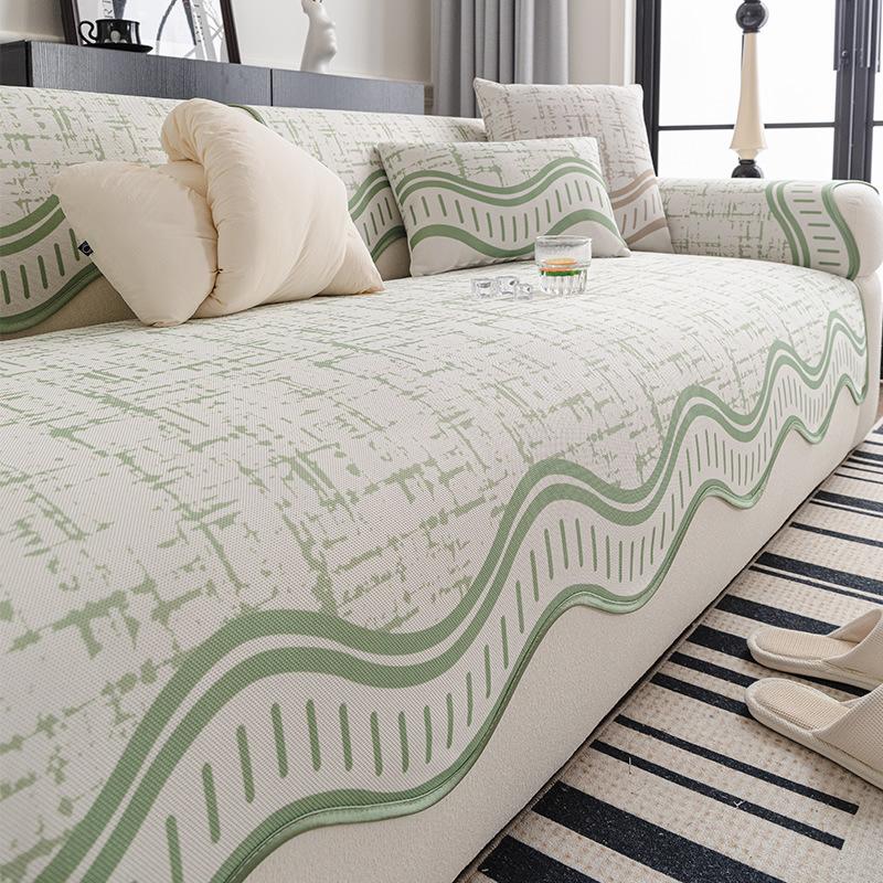 Ice Silk Sofa Cushion Summer Simple Modern Non-Slip Mat Cushion New Summer Cool Sofa Cover Towel