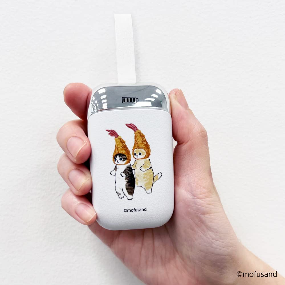 Mofusand True Wireless Earbuds with IPX4 Touch Sensor Bluetooth and Drivers for and Video Audio (Ebi-nyan Design) Antibacterial, Waterproof, Control,