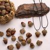 2 шт. шишка желудь кулон свитер цепь креативный орех ожерелье серьги DIY бусины аксессуар сумка