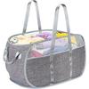 Folding Laundry Basket with Handle Clothes Toy Storage Basket Hollow Mesh Breathable Household Laundry Hamper Home Organizer