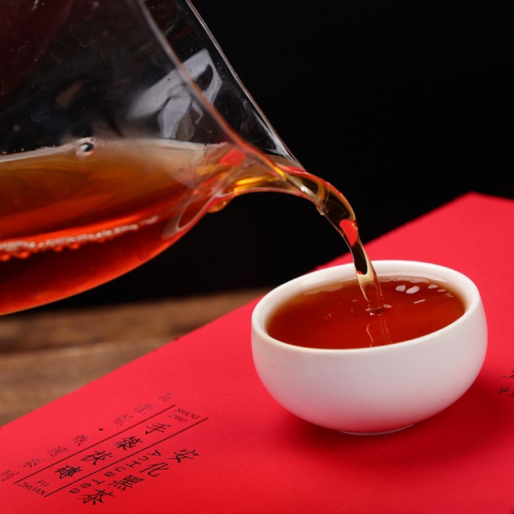 1kg Hunan Anhua Black Tea Handmade Brick Tea Tianjian JinhuaFu Brick Black Tea
