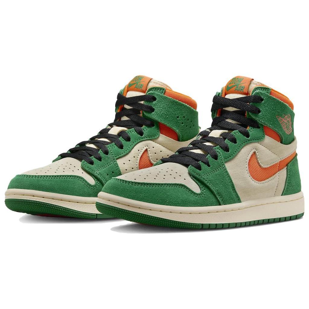 Air Jordan 1 High Zoom Comfort 2 Pine Green Женские кроссовки Muslin Black Orange-Blaze DV1305-308