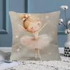 Pink Ballerina Girl Butterfly Pillow Gift Home Office Decoration Bedroom Sofa Car Cushion Cover case x