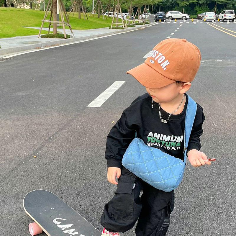 Fashion Letter Children Baseball Cap Embroidery Boys Girls Hip Hop Snapback Hat Summer Adjustable Kids Solid Color Peaked Caps