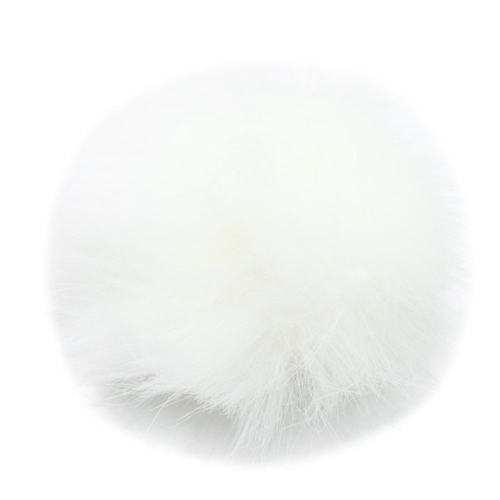 Полиэстер 6 шт. Акриловые белые помпоны Эластичная петля Сумки