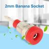 5 Pcs 2 mm Banana Socket Copper Mixed Color Banana Jack with Binding Nut High Temperature Resist Binding Posts Test Equipment
