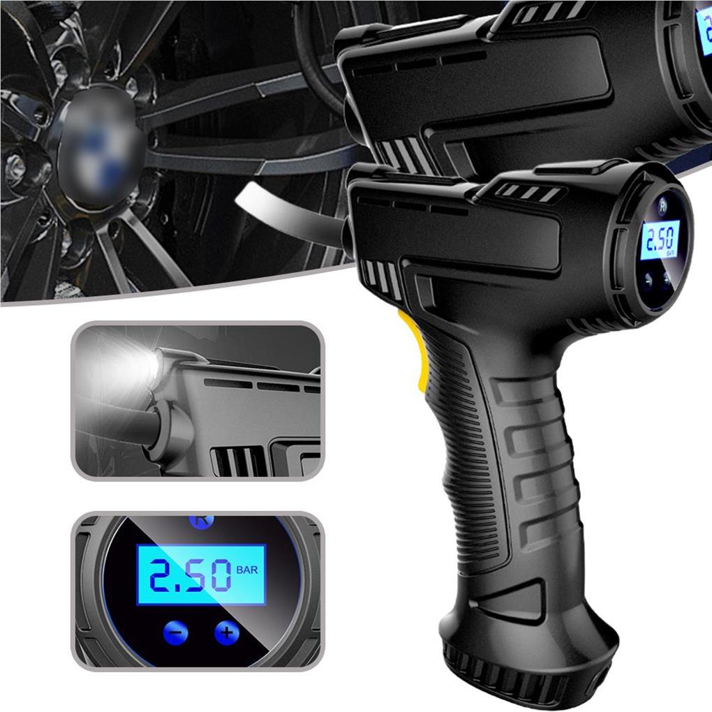 Портативный ручной беспроводной автомобильный воздушный компрессор 120 Вт цифровой автомобильный воздушный насос насос для накачивания шин для мотоциклов автомобилей велосипедов