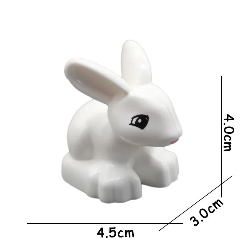 Big Size Building Blocks Animal Accessories Figures Farm Poultry Livestock Cat Rabbit Compatible Bricks Toys Children Kids Gifts