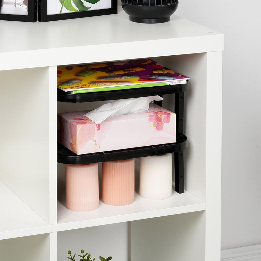 Black kitchen shelf 31x22x13.5 / 11.5 cm 2 pcs.