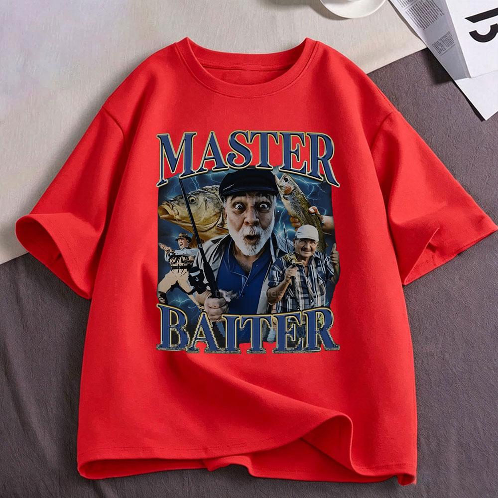 Master Baiter Funny Fishing Meme Graphic T Shirts Unisex Unisex Clothing Cotton Fashion Oversized Short Sleeve Tshirt Streetwear