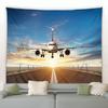 Airplane Tapestry Sunset Scenery Airplane Wall Hanging Tapestry Living Room Bedroom Dormitory Room Home Decoration