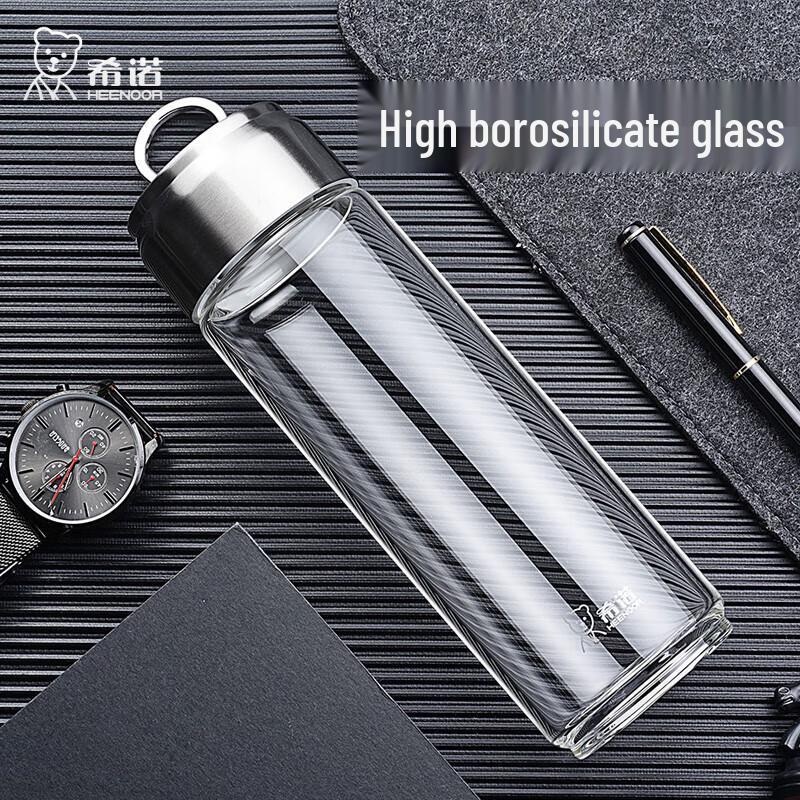 Heenoor Portable High Borosilicate Glass Tea Infuser Bottle