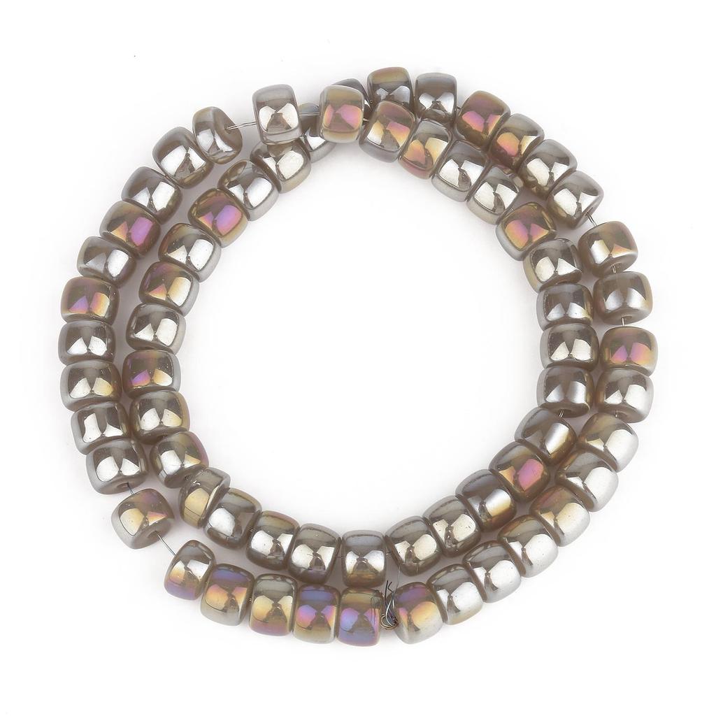 Natural AB Color Glass Crystal Multicolor Cylinder Beads For Handmade Diy Bracelet Jewelry 8x6mm