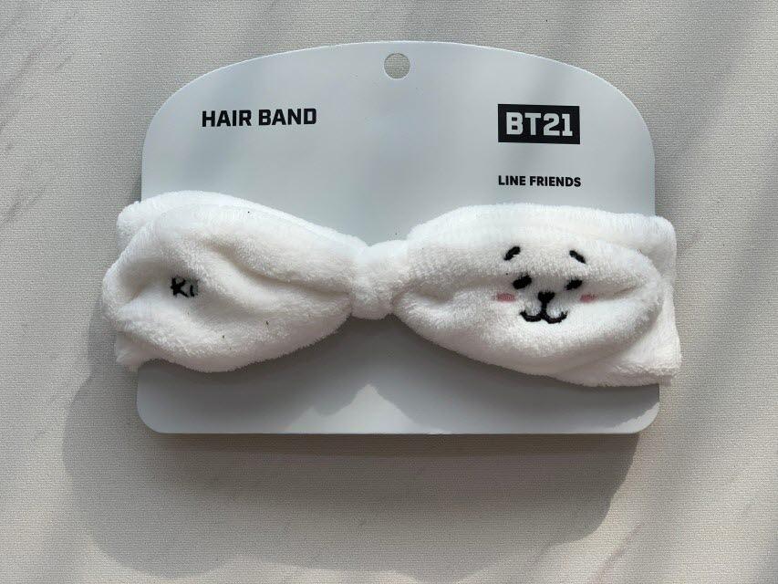 BT21 Официальная лента для волос, мытье лица, ванна, спа, макияж, кольцо для волос, аутентичные