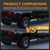 Gempro LED Dually Fender Side Marker Lights For 2015- Chevy Silverado GMC Sierra 2500 3500 Amber Red Dual Rear Wheel Bed Marker Lamps, Smoked Len