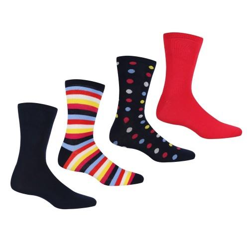 Regatta Womens/Ladies Lifestyle Ankle Socks Set (Pack of 4)