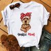 Cute French Bulldog T-shirt Animal Harajuku Print Pattern Shirt Fun French Bulldog Short Sleeves Animal Lover Tshirt Dog Mom Tee
