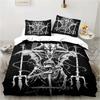 Satanic Satan Devil Bedding Set Boys Girls Twin Queen Size Duvet Cover Pillowcase Bed Kids Adult Fashion Home Textileextile