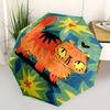 1pc Orange Cat Automatic Open/close Folding Umbrella, Compact Portable Travel Umbrella, Durable Construction yy250809094