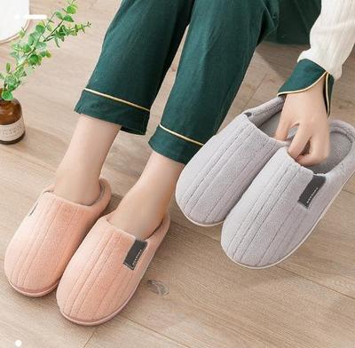 Мужские хлопковые тапочки мужские зимние домашние нескользящие теплые женские шерстяные хлопковые туфли