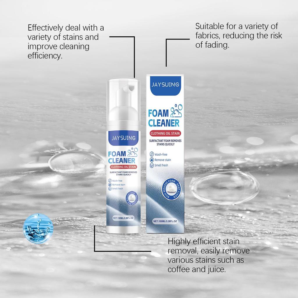 Пена-очиститель для жирных пятен Удаляет стойкие загрязнения Оставляет чистый аромат Пятновыводитель для одежды