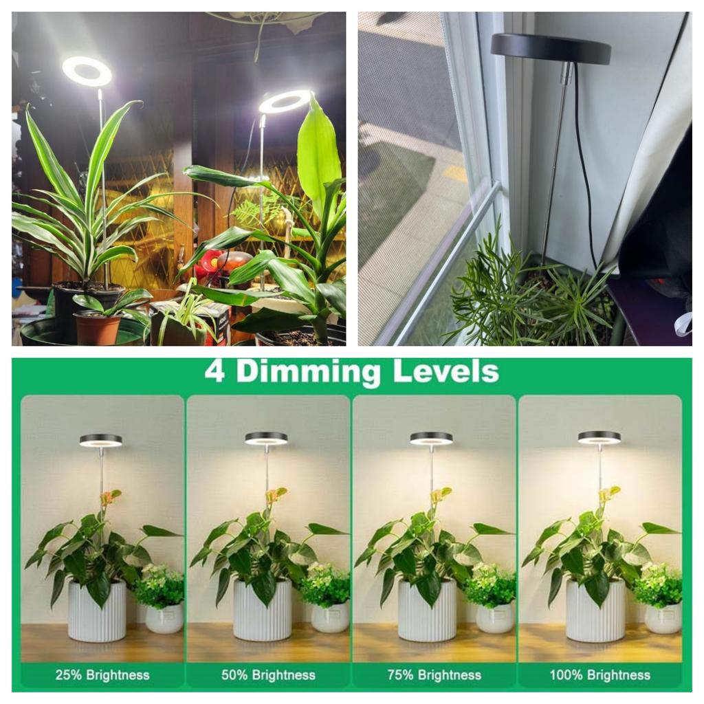 Xiaomi Plant Grow Light LED Growing Lamp Full Spectrum for Indoor Plants Height Adjustable Auto Timer 5V Idea for Small Plant Light