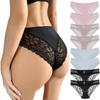 Women Floral Lace Seamless Panties Mid Waist Hip Lifting Briefs Underwear  Hollow Out Underpants