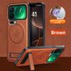 Кожаный чехол-подставка для Xiaomi Mi 17 Pro Max 17 Pro с магнитным держателем, чехол Mag-safe, полная защита камеры, мягкая оболочка, Fundas