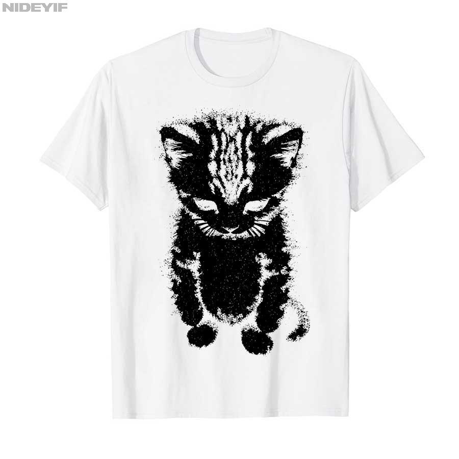 Грустный котенок смешной мем грустный плачущий Манчкин кот модная футболка для унисекс женщин мода Харадзюку Каваи футболка одежда Y2K
