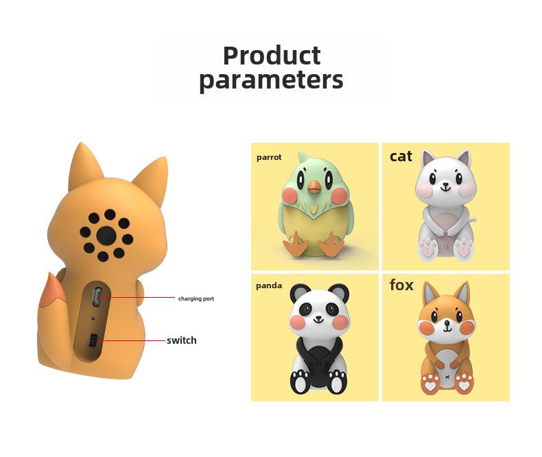 Мини-милый мультяшный динамик Bluetooth с животными - панда, лиса, птица, кошка