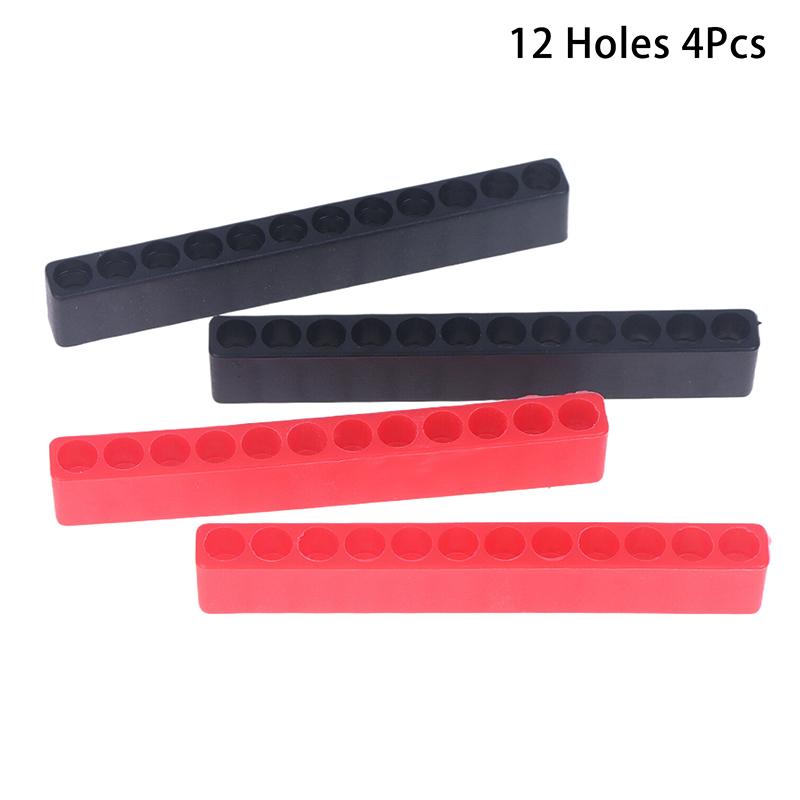 4 шт. Держатель для бит отвертки на 10/12 отверстий, мягкий резиновый органайзер, шестигранный хвостовик 1/4 дюйма, подставка-кейс для бит отвертки и сверла, электроинструмент