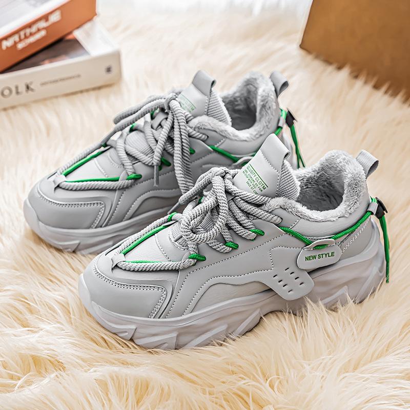 Мужская обувь зима новая молодежная спортивная универсальная повседневная обувь на платформе с увеличением роста Форрест Гамп папины кроссовки