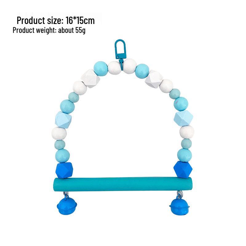 Макарон Радужная Птица Лазалка и Подставка Игрушка для Попугаев и Волнистых Попугайчиков