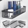 Wall Mounted Bathroom Storage Rack Black/White Kitchen Sponge Holder Cosmetics Storage Rack  Sink