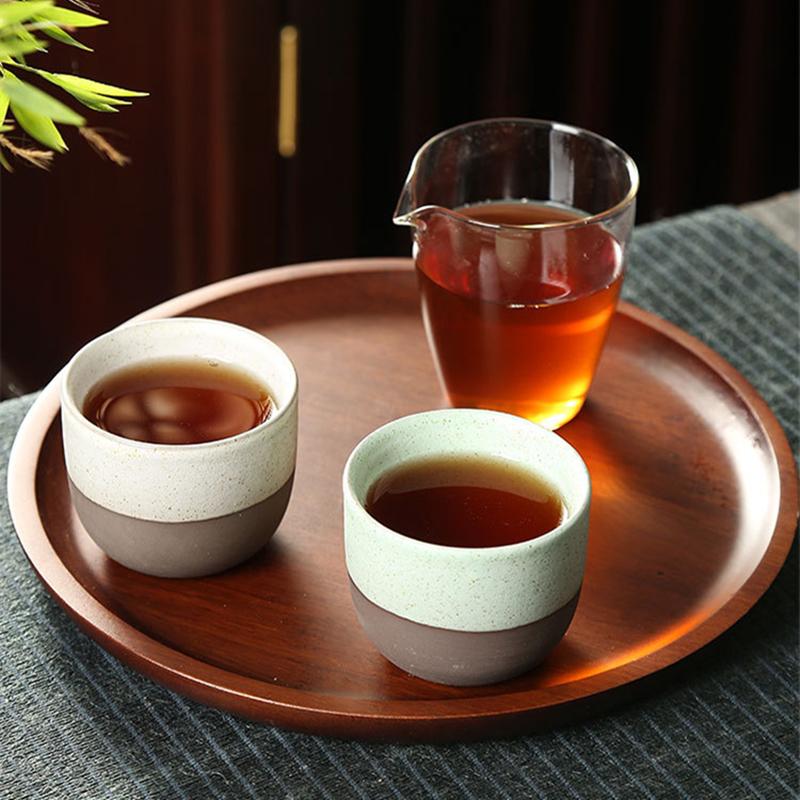120 мл Матовые Креативные Ретро Грубая Керамика Чайные Чашки Керамическая Кофейная Кружка Ручной Работы Бокалы для Вина Китайская Чайная Чашка для Чая Кунг-Фу Домашняя Посуда для Напитков