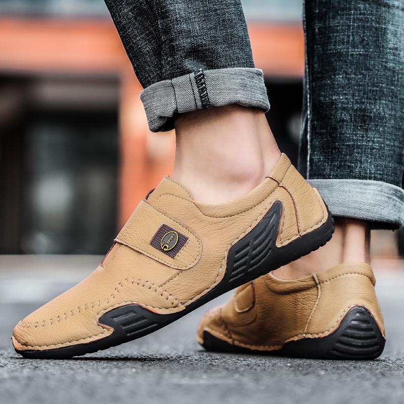 Fashion Hot Sale for Men Monk Shoes Slip On Mens Loafers Lightweight Leather Men Casual Shoes 2024 Classic Male Outdoor Walking Shoes