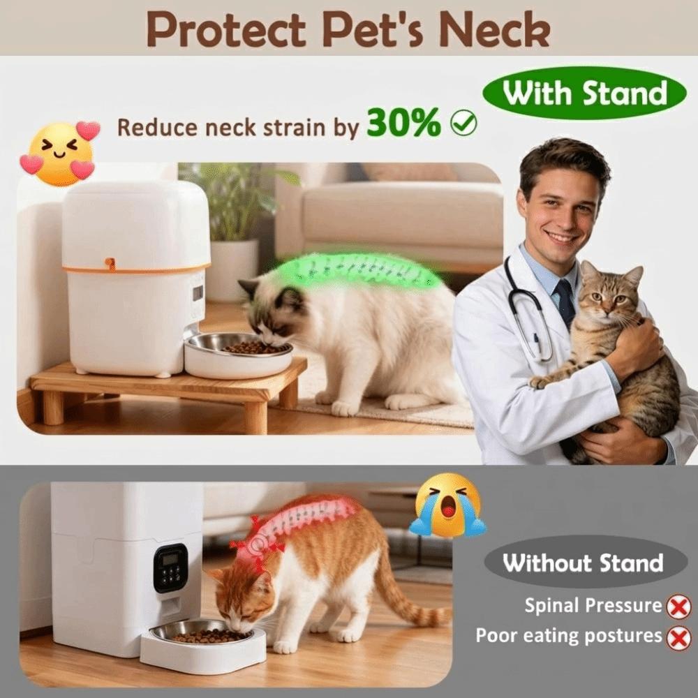 Wooden Raised Feeder Stand Detachable Raised Cat Bowl Stand Practical Pet Feeder Stand Home Use