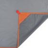Picnic Blanket with Grey and Orange Stakes 205x155cm