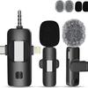 Three-in-One Wireless Clip-on Lapel Microphone for Streaming & Noise-Reduced Sound Recording