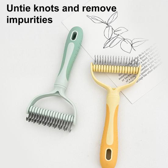 Щетка для вычесывания шерсти для собак с длинной шерстью, кошек, грабли для удаления подшерстка, для распутывания спутанной шерсти и колтунов, принадлежности для ухода за домашними животными