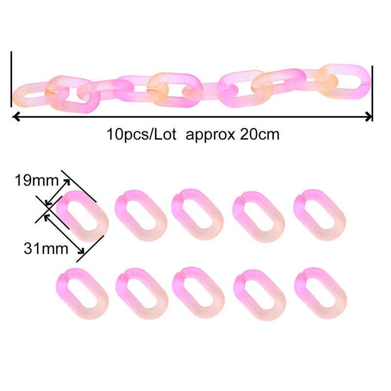 10 шт., акриловая открытая цепочка для солнцезащитных очков для DIY, ожерелье, браслет, серьги, изготовление ювелирных изделий, аксессуары для рукоделия