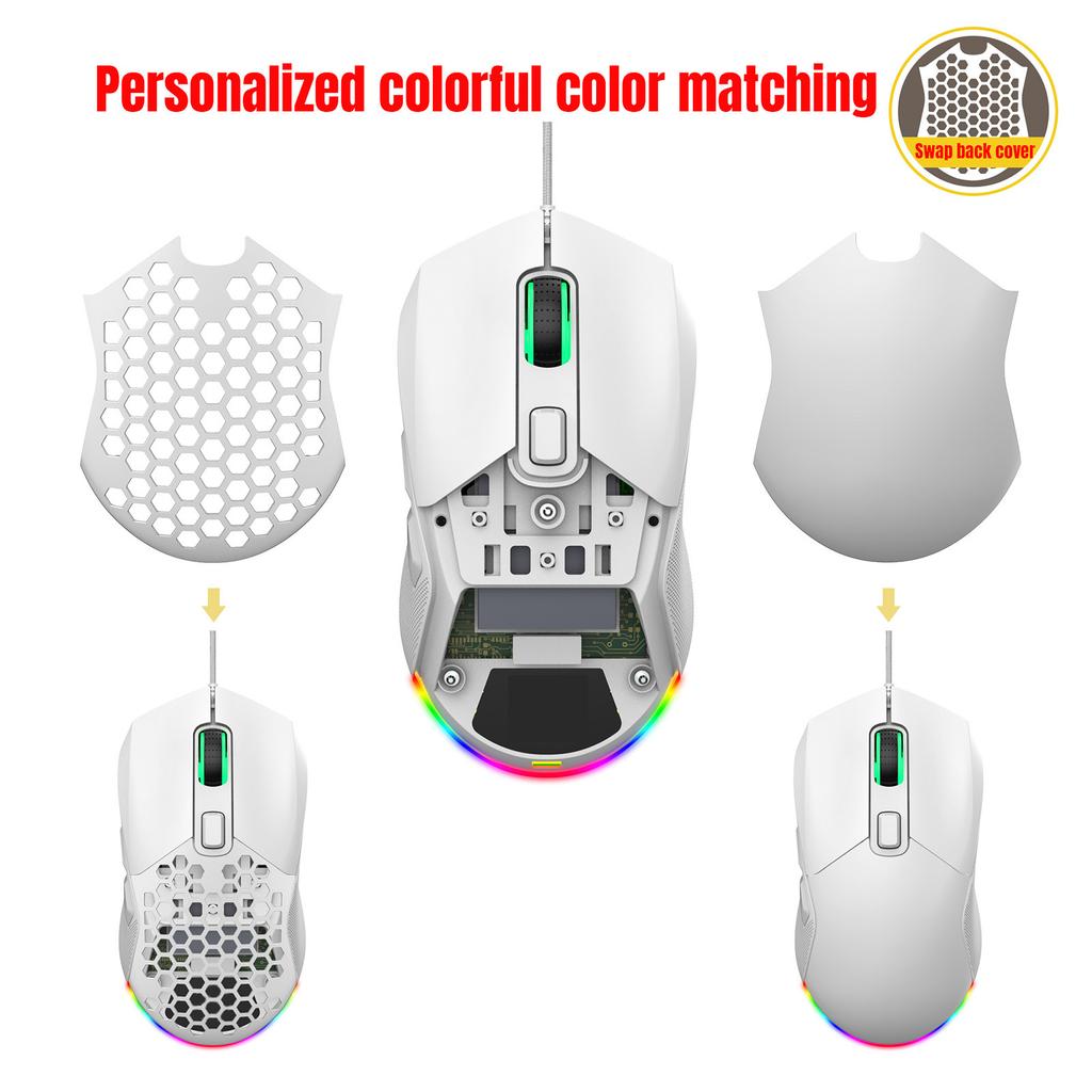 X300 RGB Игровая Мышь С Подсветкой Проводная Эргономичная 6 Кнопочная Программируемая Мышь с Записью Макросов и& Набор скорости колеса 7200 Скорость движения для Wi