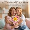 Graduation Crochet Bouquet Class of 2026, Kawaii Smiling Sunflower Handmade Pink Knitted Flower Bouquet with Bag & Card, College Graduation Gift